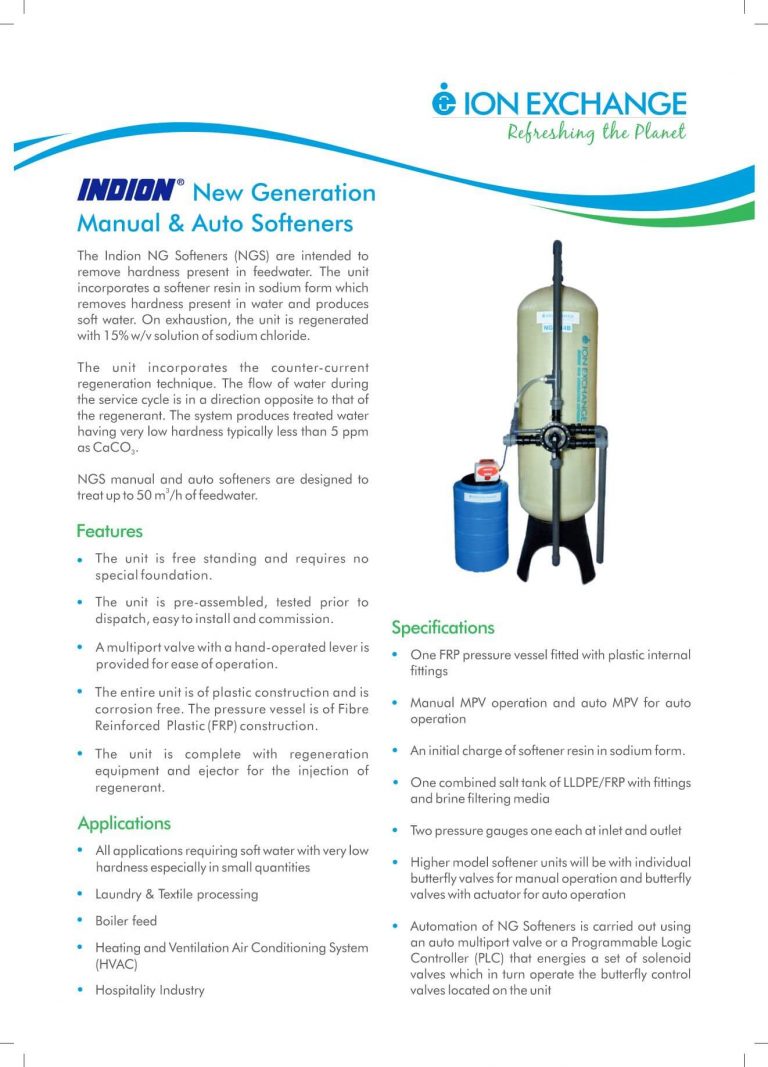 Water Softener Manufacturer in India - Ion Exchange