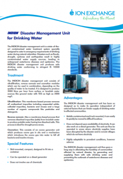 Indion Disaster Management Mobile Unit