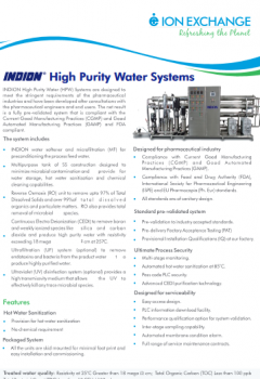 Indion High Purity Water Systems