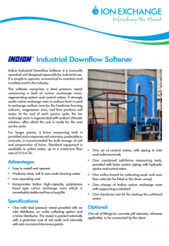 Indion Industrial Downflow Softners