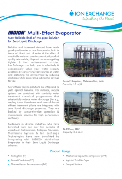 Indion Multi Effect Evaporator