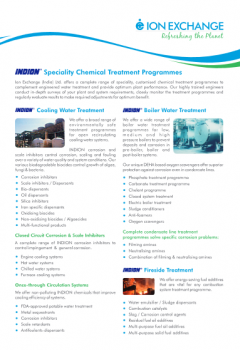 Indion Speciality Chemical Treatment Programmes
